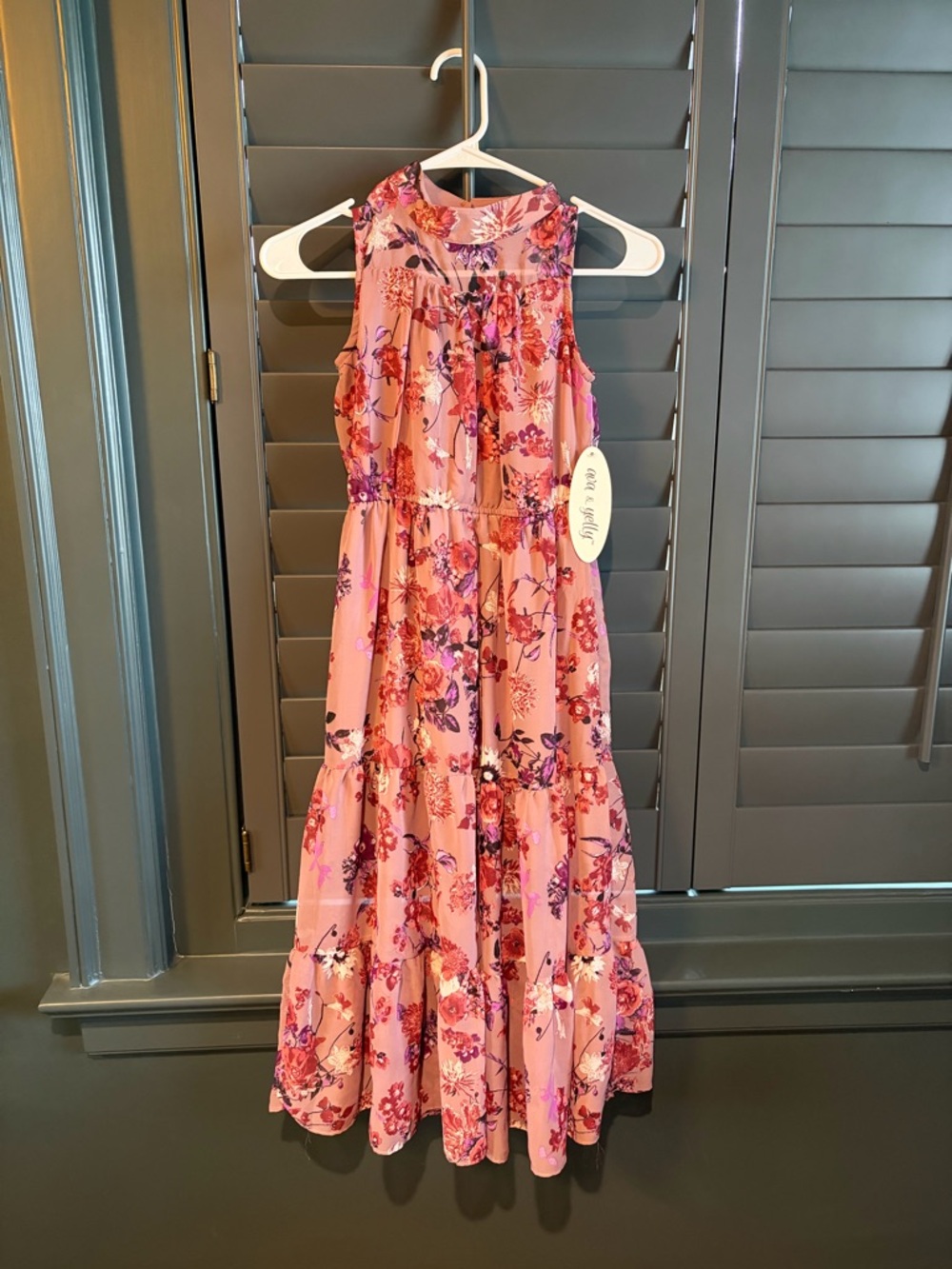 Girls Floral Sleeveless Maxi Dress